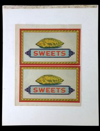 1920s Lithographic Sweets Yam Stock Crate Labels (Set Of 2) - #S11-5