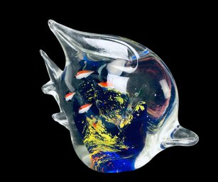 Hand Blown Murano Glass Fish Paperweight - #FS-5