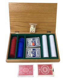Poker Set With Oak Case - #S1-2