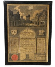 1909 Free Masons Certificate By Supreme Grand Royal Arch Chapter Of Scotland - #C3
