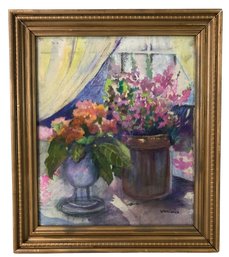 Floral Still Life Pastel, Madlyn Ann Crawford-Woolwich (American, 1932-2019) - #A10