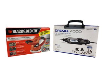 Dremel 4000 Rotary Tool, Black & Decker 6 Inch Orbit Waxer & Polisher - #S19-2