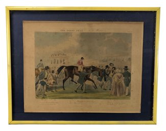 The Derby Pets: The Winner Color Engraving, Published 1842 By Ackermann & Co., London - #B-4