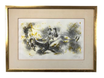 1967 Signed Limited Edition Lithograph, 'Happy Mother' By Chaim Gross (1904-1991) - #B-4