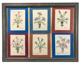 Flower Vase Postage Stamp Art, Signed James Butman (American, 1931-2024) - #B-3