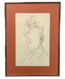 Signed Standing Female Nude Lithograph, Limited Edition No.84/200 - #B-1