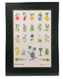 'Thinking Of A Garden' Framed Art Print By Susan Riecken, Copyright 1984 - #A5