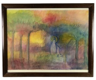 1991 Impressionist Watercolor Painting, Signed - #SW-4