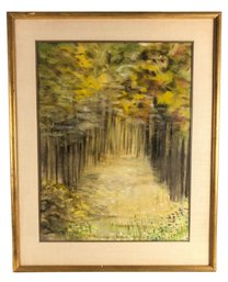 1968 Impressionist Landscape Watercolor, Signed Gloria Rosenthal (American, B. 1934) - #SW-7