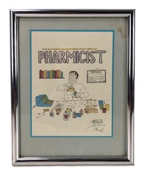 Signed Jim Beran Limited Edition Pharmacist Art Print - #R1