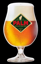 Palm Belgian Beer Glass Chalice Metal Bar Sign - #A4