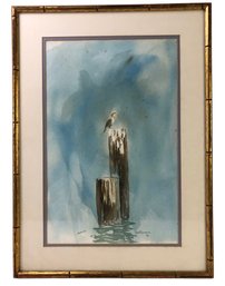 1985 Signed Ray Youngblood Coastal Landscape Watercolor Painting, 'Look Out' - #2