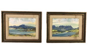 Signed Impressionist Irish Landscape Oil On Board Paintings (E.I. Bryce, 20th Century) - #S12-6