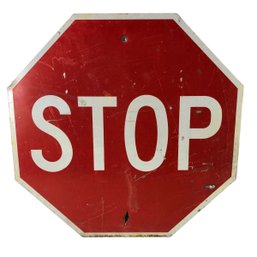 Vintage Metal STOP Sign - #A8