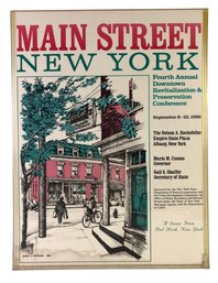 '1986 Main Street New York, A Scene From Red Hook NY' Framed Print By Mark L. Peckman - #A4