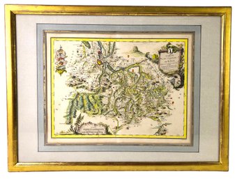 1778 Hand-Colored Engraved Topographical Map Of The Canton Of Basel, Switzerland - #R3