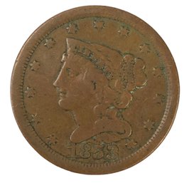 1853 Braided Hair Half Cent Coin - #JC-B