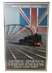 1981 Venice Simplon Orient Express Poster, First Edition, Printed In France By Imprimerie Bauge - #BR-4