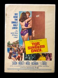 1968 For Singles Only Movie Poster By Columbia Pictures Corp. - #S10-2