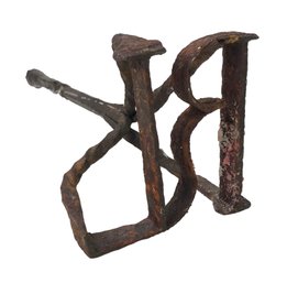 Vintage Wrought Iron Branding Iron 'RL' - #S15-2