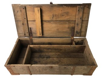 Antique 1915 Farrier And Blacksmith Wooden Tool Box - #FF