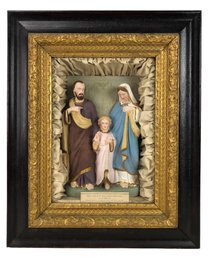 Vintage Home Altar Of The Holy Family Confraternity - #S10-3