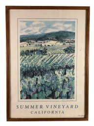 1989 Signed Summer Vineyard California Poster By Ellie Marshall - #SW-10