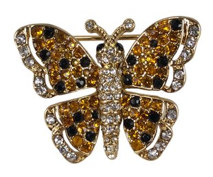 Jeweled Dotted Butterfly Pin By The Ciner Collection For The Metropolitan Museum Of Art - #JC-R