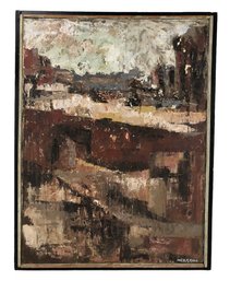 Mid-Century Abstract Landscape Painting, Signed Ruth Merson (American, 20th Century) - #RBW-W