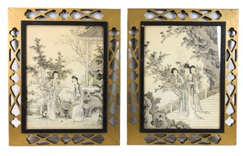 Framed Chinese Silkscreen Prints - #R1