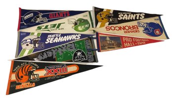 Collection Of NFL Football & Pro Football Pennant Flags - #S13-3