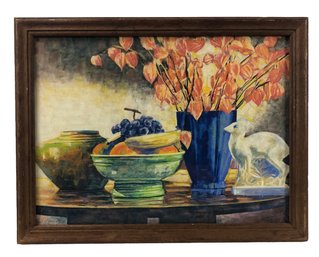 1939 Still Life Pastel On Board, Signed Paul Pandolfi - #S19-F