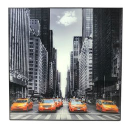 Yellow Taxi 5th Avenue New York City Framed Art Print - #A6
