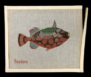 Theodore #16 Dotted Fish Hand Painted Cross Stitch Pattern - #S8-4