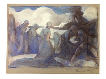 1982 Figurative Pastel On Paper, Anne Neumark (American, 1906-) - #S28-2R