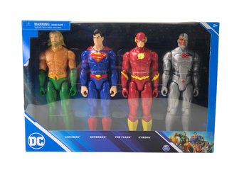 DC Comics 12' Action Figure Set: Aquaman, Superman, The Flash, Cyborg (NEW) - #S3-2