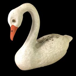 White Swan Decoy With Glass Eyes - #S23-5