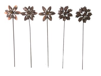 Metal Garden Stake Wind Spinners (Set Of 5) - #S16-3