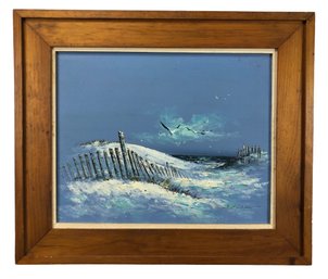 Signed Sand Dunes Landscape Oil On Canvas Painting - #RBW-W