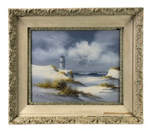 Coastal Landscape Oil On Canvas, Signed R. Taylor - #SW-8