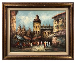 European Impressionist Oil On Canvas Painting, Signed - #RBW-W