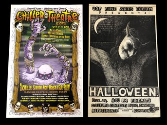 Autographed Jeff Gaither Chiller Theatre 2006 Convention Poster & USF Fine Arts Halloween Poster - #S8-3