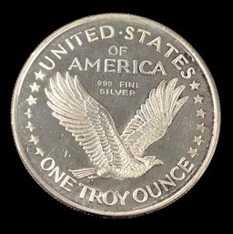 Seated Liberty 1 Troy Ounce .999 Silver Round - #S14-F-2