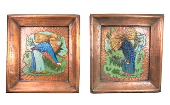 Vintage Albert Gilles Enamel Copper Art - #S6-2