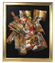 Abstract Oil On Board Painting, Signed Dennis Sakelson (American, 20th Century) - #B4