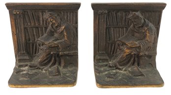 Solid Bronze Monk / Scholar Bookends - #FS-4