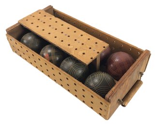 Vintage Sportcraft Bocce Ball Set (Made In Italy) - #S16-2