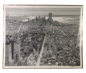 Signed Sandra Finkenberg New York City Skyline Lithograph - #S11-4R