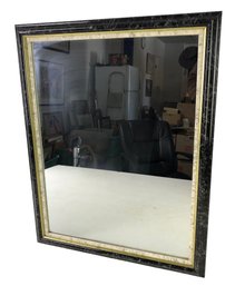 Black & Cream Corian Framed Wall Mirror - #R3