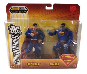 DC Super Heroes SUPERMAN VS BIZARRO Action Figure Set - (NEW) S1-4